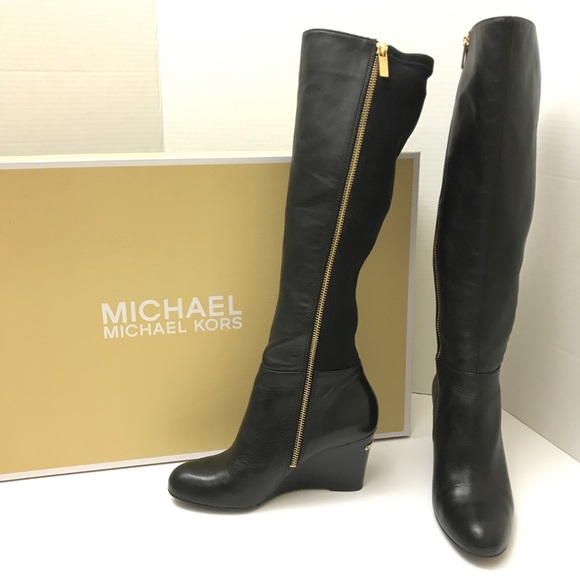 michael kors wedge boots